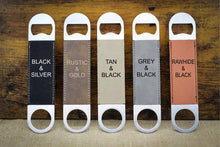 Load image into Gallery viewer, 3rd Anniversary gift for him, Personalized Leather Bottle Opener