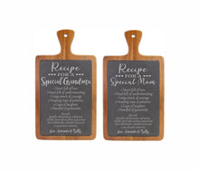 Load image into Gallery viewer, Cutting Board Personalized, Acacia Wood Slate Cutting Board, For Mom or Grandma