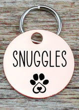 Load image into Gallery viewer, Personalized Cat ID Tag Small Pet Tag, Engraved Pet Tags Cat Lover Gift,  Rose Pet Id Kitty Tag • Cat Tag Small Id Tag Name Number Address
