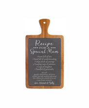 Load image into Gallery viewer, Cutting Board Personalized, Acacia Wood Slate Cutting Board, For Mom or Grandma