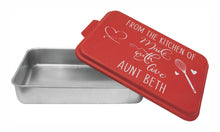Load image into Gallery viewer, Personalized Cake Pan, Custom Engraved Cake Pan, Aluminum Cake Pan, Mothers Day Gift For Her, Baking Pan, Housewarming, Kitchen Gift