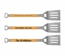 Load image into Gallery viewer, Personalized Spatula, Grilling Spatula, BBQ Spatula, Bamboo Wood Spatula, Engraved Spatula, Dad Spatula, Dad Gift, Fathers Day Gift for Dad