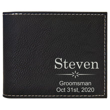 Load image into Gallery viewer, Personalized Minimalist Vegan Wallet