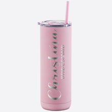 Load image into Gallery viewer, Engraved 20oz Skinny Tumbler With Straw