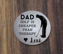 Load image into Gallery viewer, Personalized Golf Ball Marker for Dad