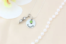 Load image into Gallery viewer, Swim Necklace, Gifts for Swimmers, Swimming Necklace, Swimming Jewelry, Swimmer Gift, Swim Jewelry