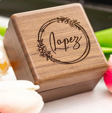 Load image into Gallery viewer, Custom Wood Ring Box