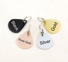Load image into Gallery viewer, Personalized Tear Drop Pet Tag