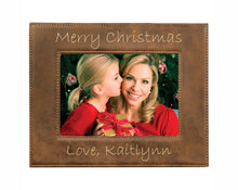Load image into Gallery viewer, Personalized Leatherette Photo Frame, 4x6, 5x7, 8x10,