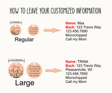 Load image into Gallery viewer, Personalized stainless steel dog and cat tags