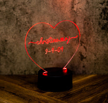 Load image into Gallery viewer, Personalized 6 Color Night Light , Anniversary Gift , Custom Night Lamp