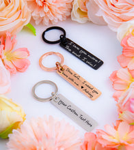 Load image into Gallery viewer, Personalized Custom keychain Stainless steel keychain, Engraved gift for him, Custom message gift for boyfriend