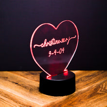 Load image into Gallery viewer, Personalized 6 Color Night Light , Anniversary Gift , Custom Night Lamp