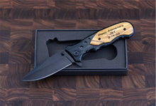 Load image into Gallery viewer, Custom Engraved Pocket Knife – Groomsmen, Dad, or Boyfriend Gift