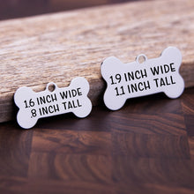 Load image into Gallery viewer, Personalized bone Tag Stainless Steel Pet Id tag with back side engraving