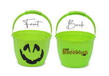 Load image into Gallery viewer, Custom Light Up Handle Trick or Treat Bucket