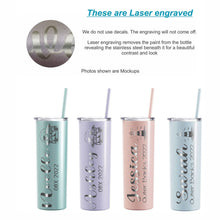 Load image into Gallery viewer, OBX Skinny Tumbler with straw, Girls Trip, Outer Banks, Summer Trip, Custom Skinny Tumbler, Beach Trip, Vacation, Light house Tumbler