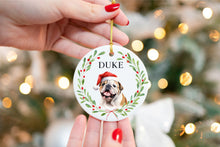 Load image into Gallery viewer, Bulldog Ornament - 100 different Breed Custom Ornament - Water Color Photo