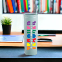 Load image into Gallery viewer, Teacher Gifts Personalized Tumbler for Teacher, Elementary Teacher Gifts Appreciation Gifts Teacher Skinny Tumbler with Straw