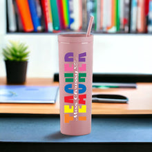 Load image into Gallery viewer, Teacher Gifts Personalized Tumbler for Teacher, Elementary Teacher Gifts Appreciation Gifts Teacher Skinny Tumbler with Straw