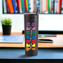 Load image into Gallery viewer, Teacher Gifts Personalized Tumbler for Teacher, Elementary Teacher Gifts Appreciation Gifts Teacher Skinny Tumbler with Straw