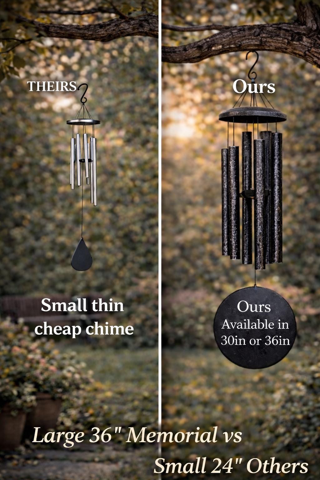 Cat Memorial Wind Chime with Photo | Personalized Cat Memorial Gift | Cat Loss Sympathy Gift