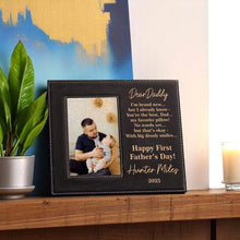Load image into Gallery viewer, Personalized First Father’s Day Picture Frame – New Dad Gift from Baby – Custom Keepsake for Daddy’s 1st Father’s Day 2025
