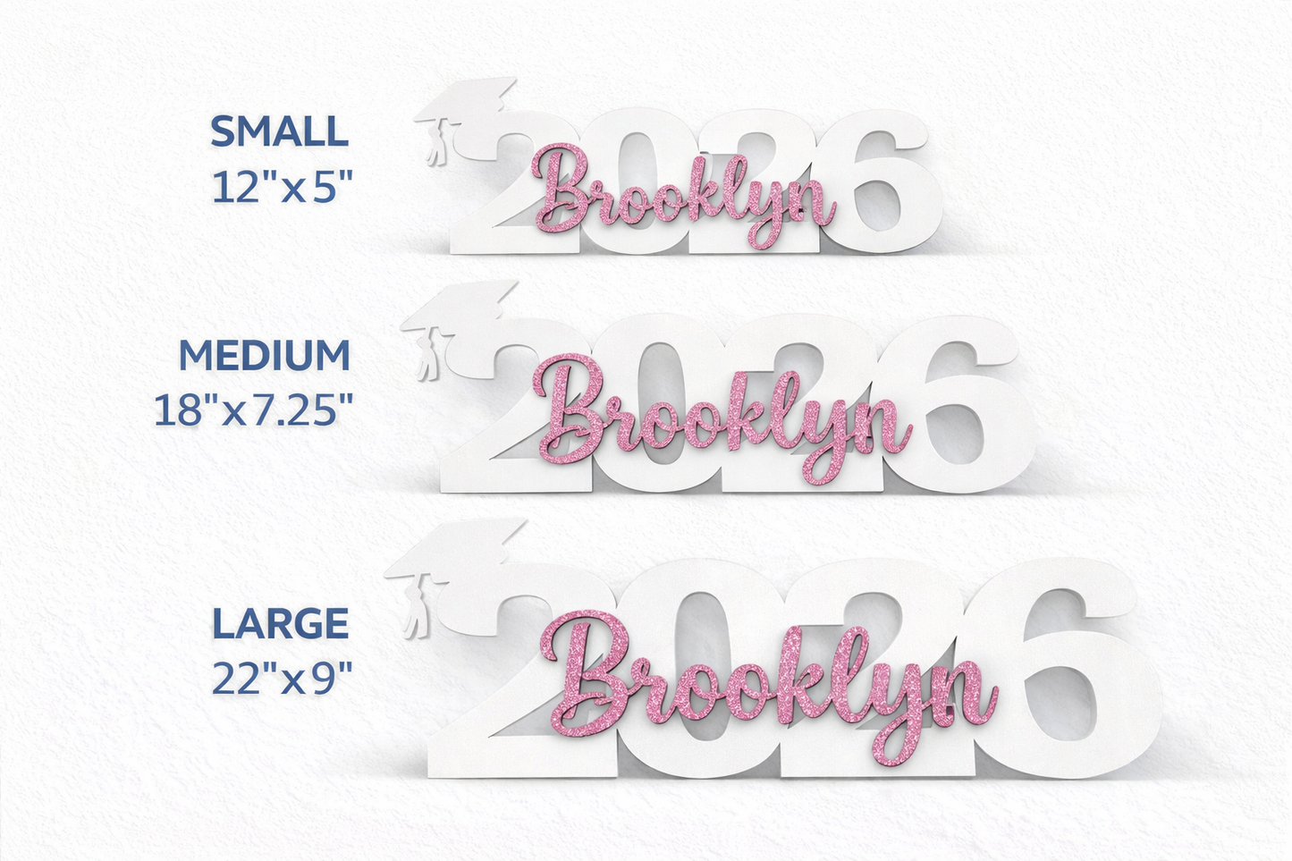 Personalized Graduation Sign Class of 2026 with Name | Senior Photo Prop