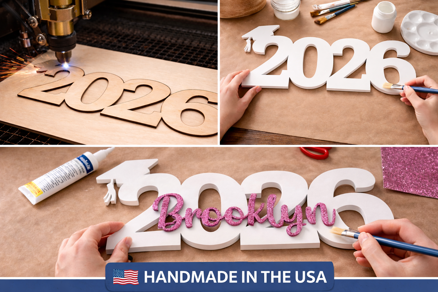 Personalized Graduation Sign Class of 2026 with Name | Senior Photo Prop