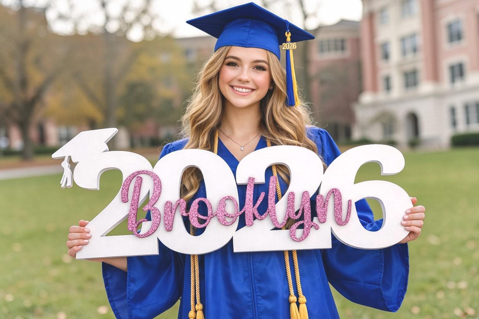 Personalized graduation sign class of 2026 with name