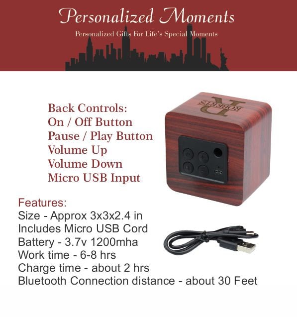 Personalized Bluetooth Speaker - personalization example