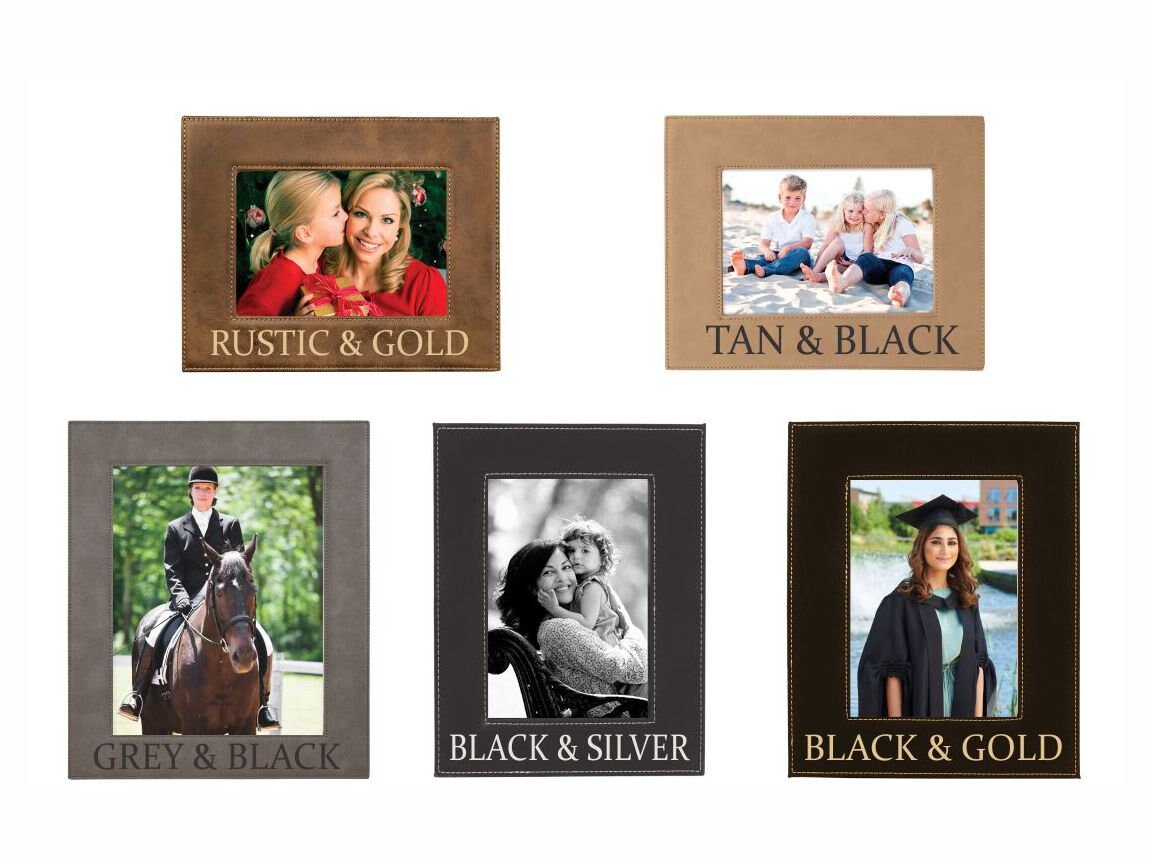Personalized Christmas Picture Frame - close-up of the custom engraving