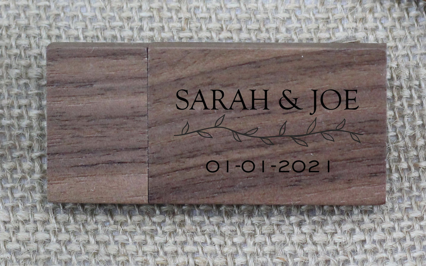 Wedding Flash Drive - personalization example