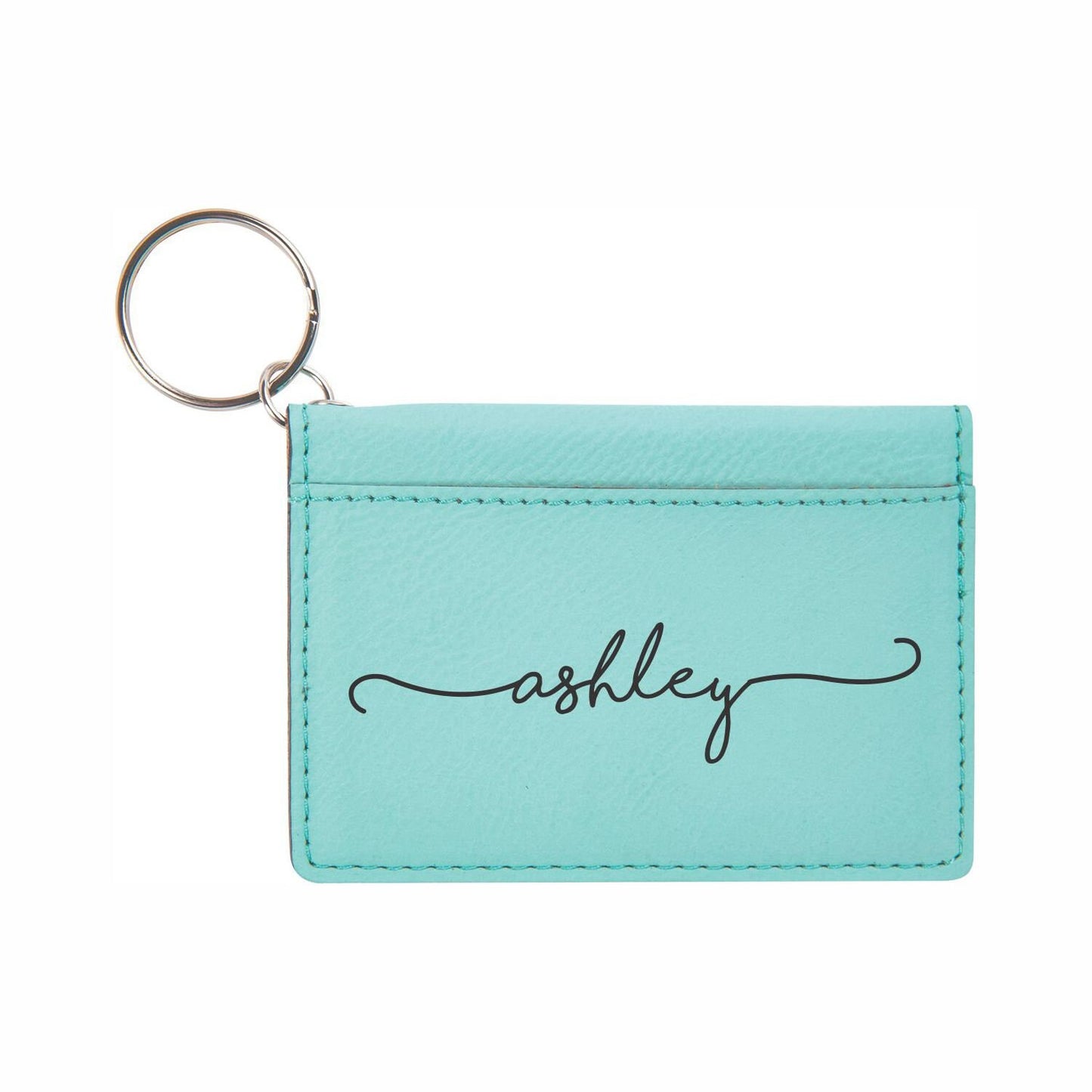 Personalized Keychain Wallet - personalization example