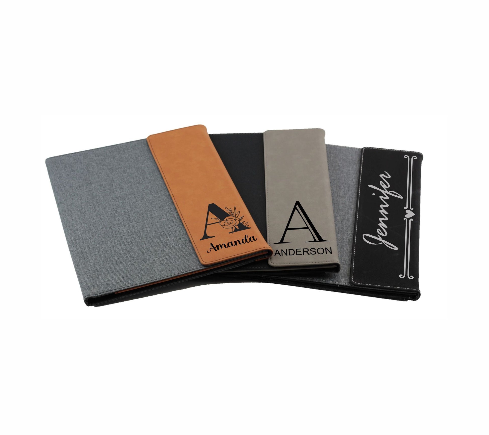 Personalized Portfolio with refillable notepad - personalized engraved gift, family-made in Long Island