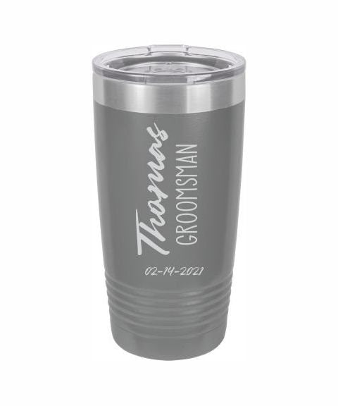 Personalized Engraved Groomsmen Tumbler - personalized engraved gift, family-made in Long Island