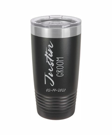 Personalized Engraved Groomsmen Tumbler - color and style options