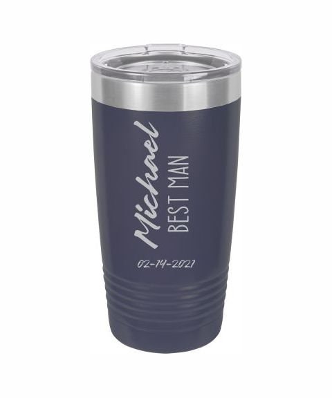 Personalized Engraved Groomsmen Tumbler - a thoughtful custom gift