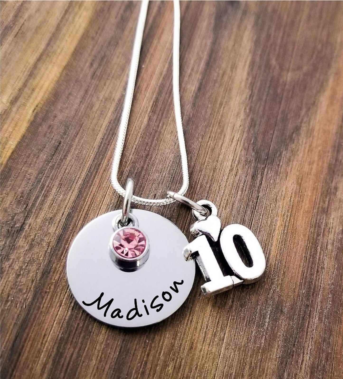 10th Birthday Necklace - color and style options