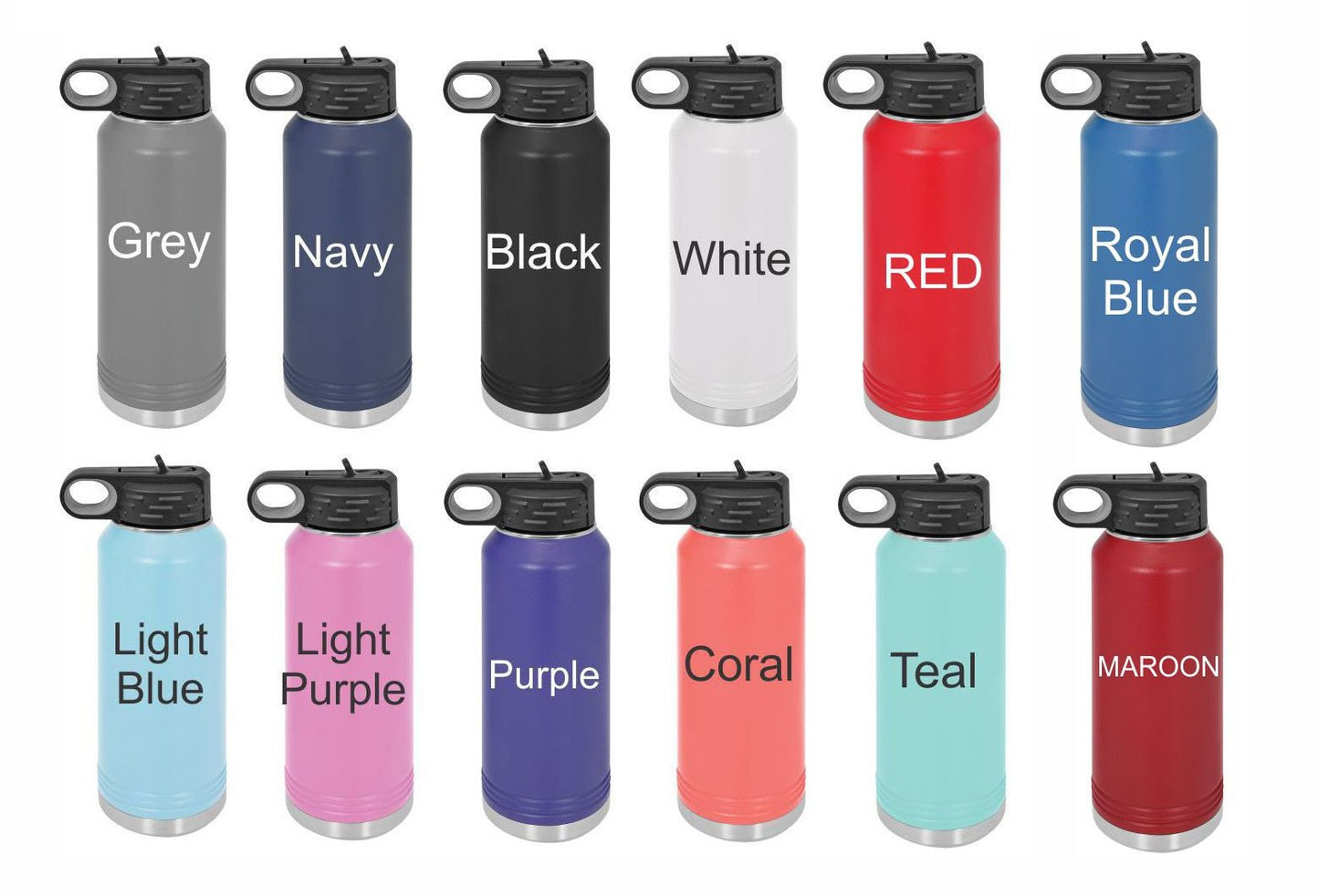 Personalized Soccer Water Bottle for Girls - color and style options