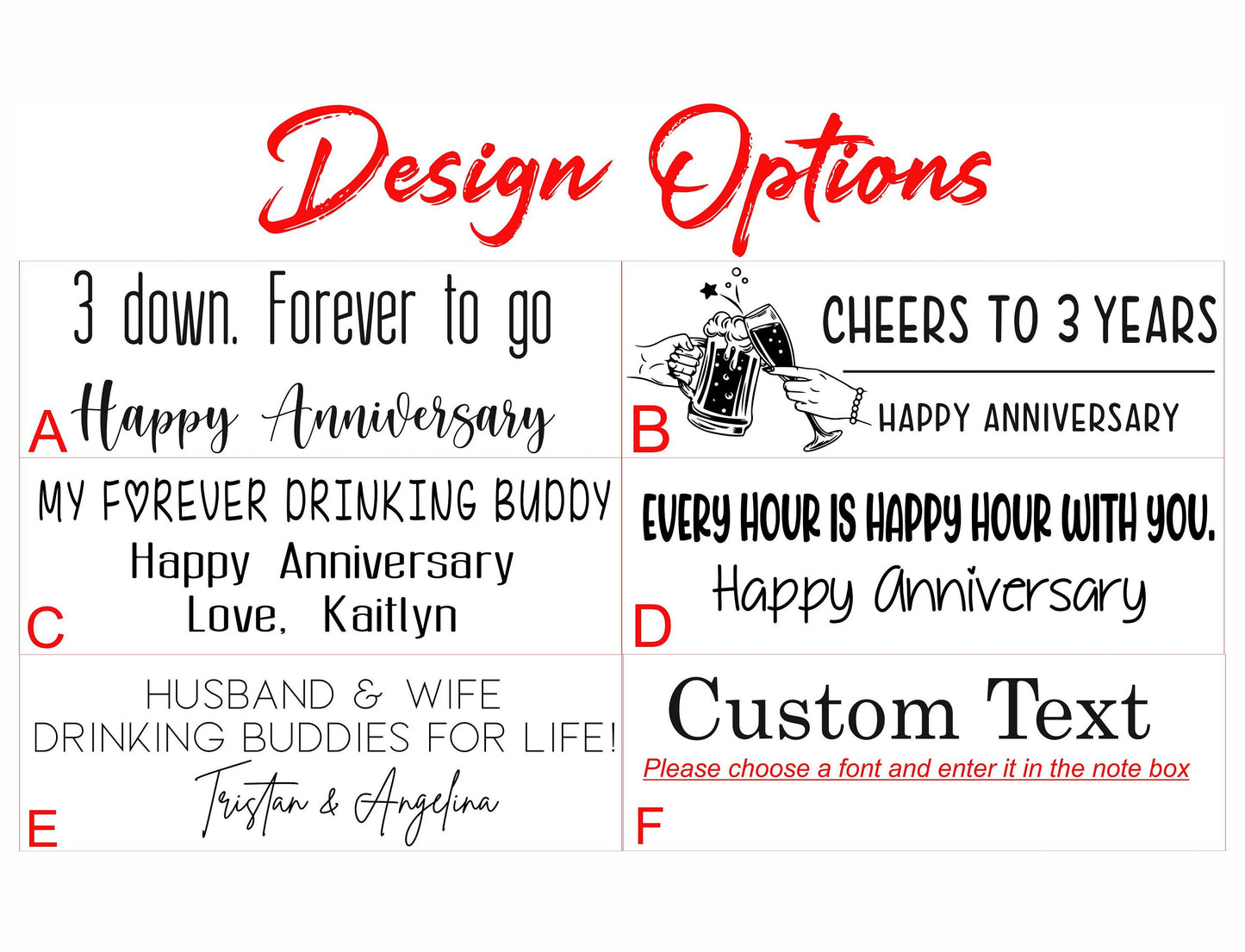 3rd Anniversary gift for him - personalization example