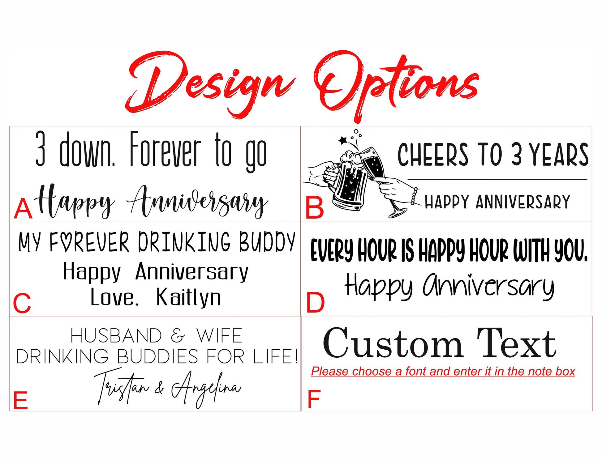 3rd Anniversary gift for him - personalization example