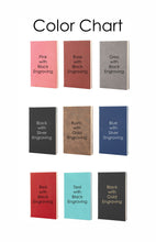 Load image into Gallery viewer, Personalized Leather Journal – Engraved Custom Notebook for Writing or Travel Use
