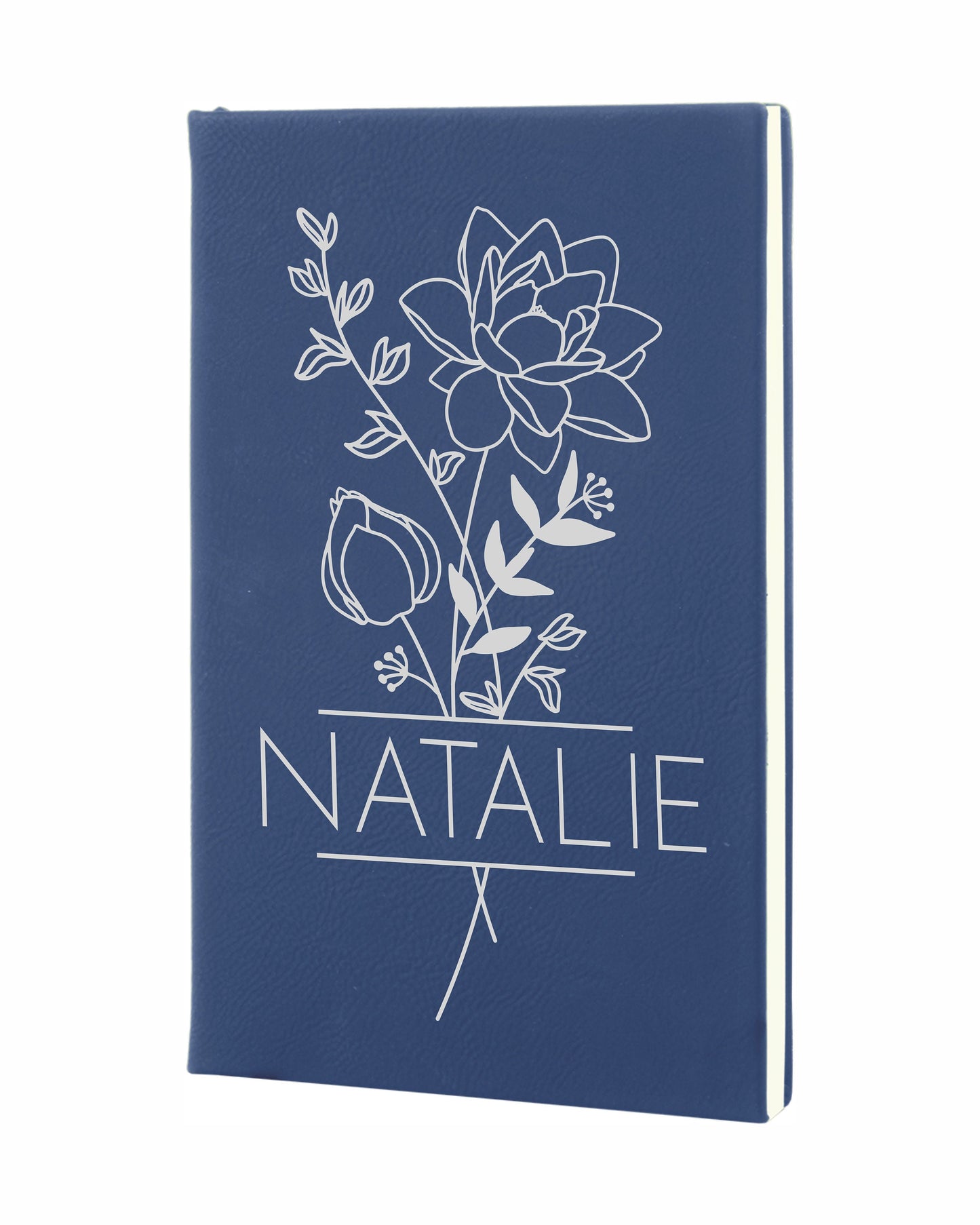 Personalized Birth Flower Journal - personalization example