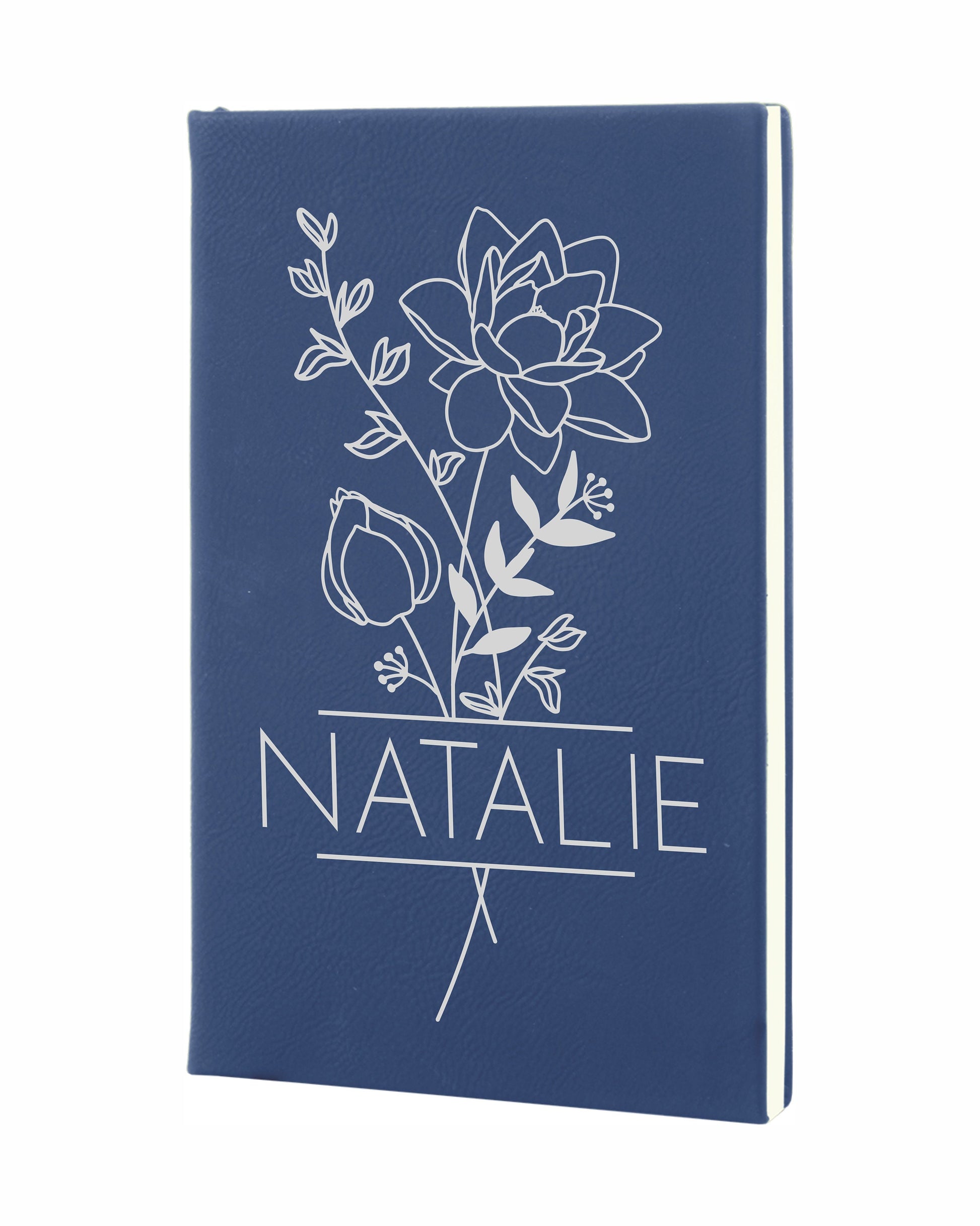 Personalized Birth Flower Journal - personalization example