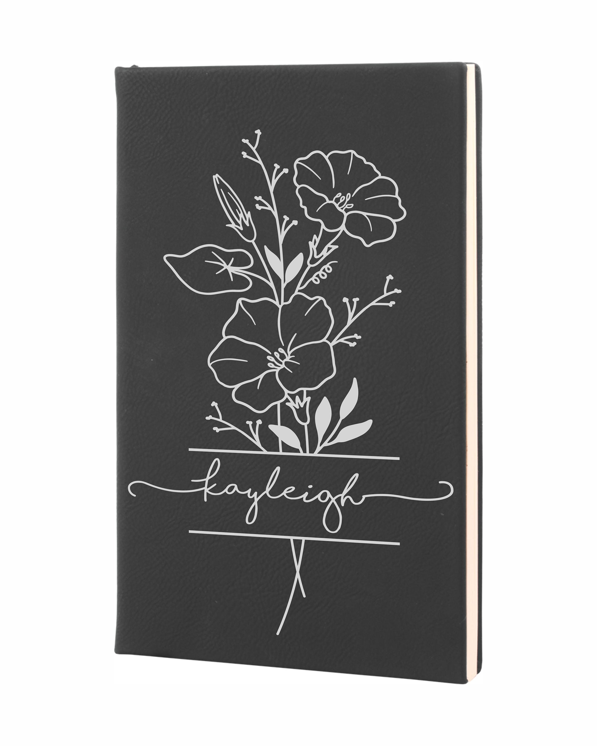 Personalized Birth Flower Journal - color and style options