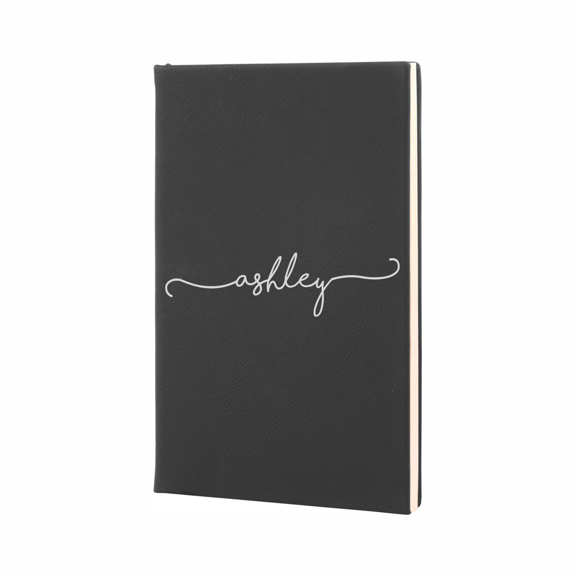 Personalized Leather Journal - personalization example