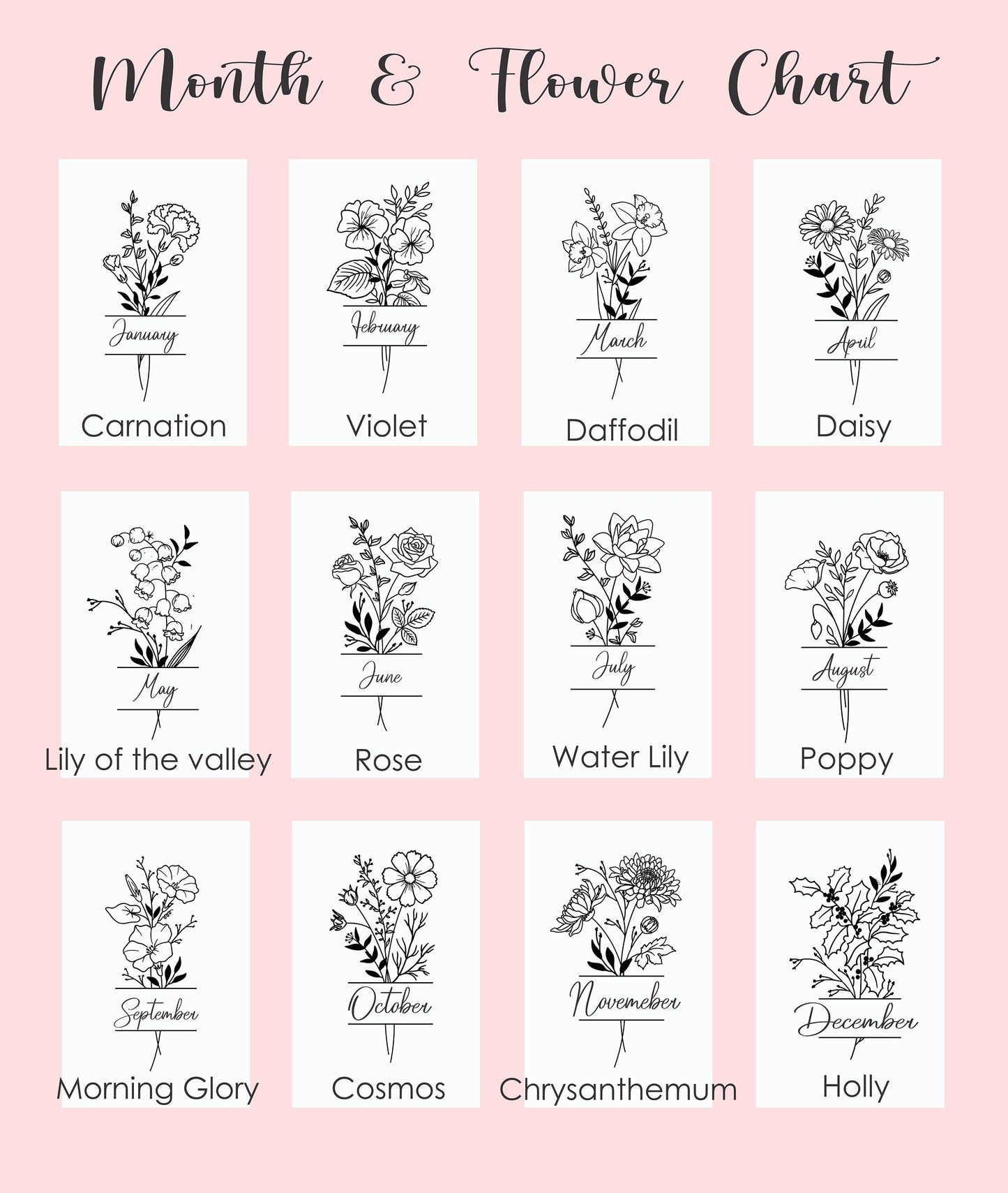 Personalized Birth Flower Journal - personalization example