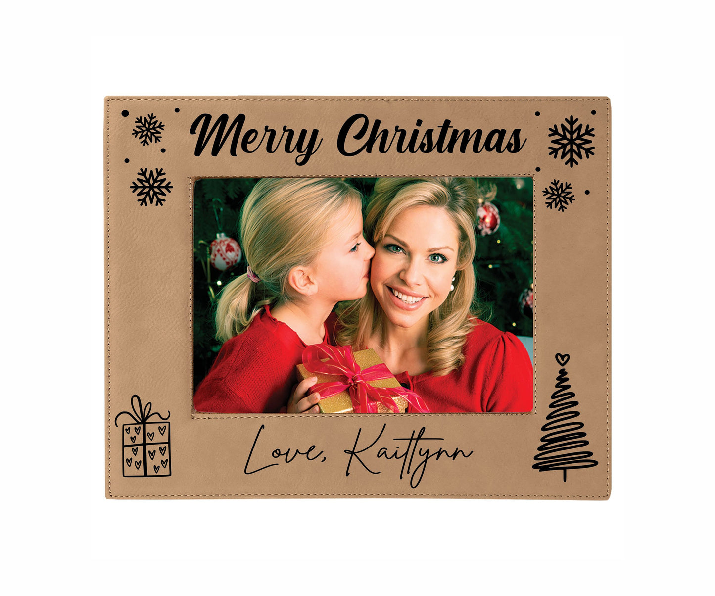 Personalized Christmas Picture Frame - personalized engraved gift, family-made in Long Island