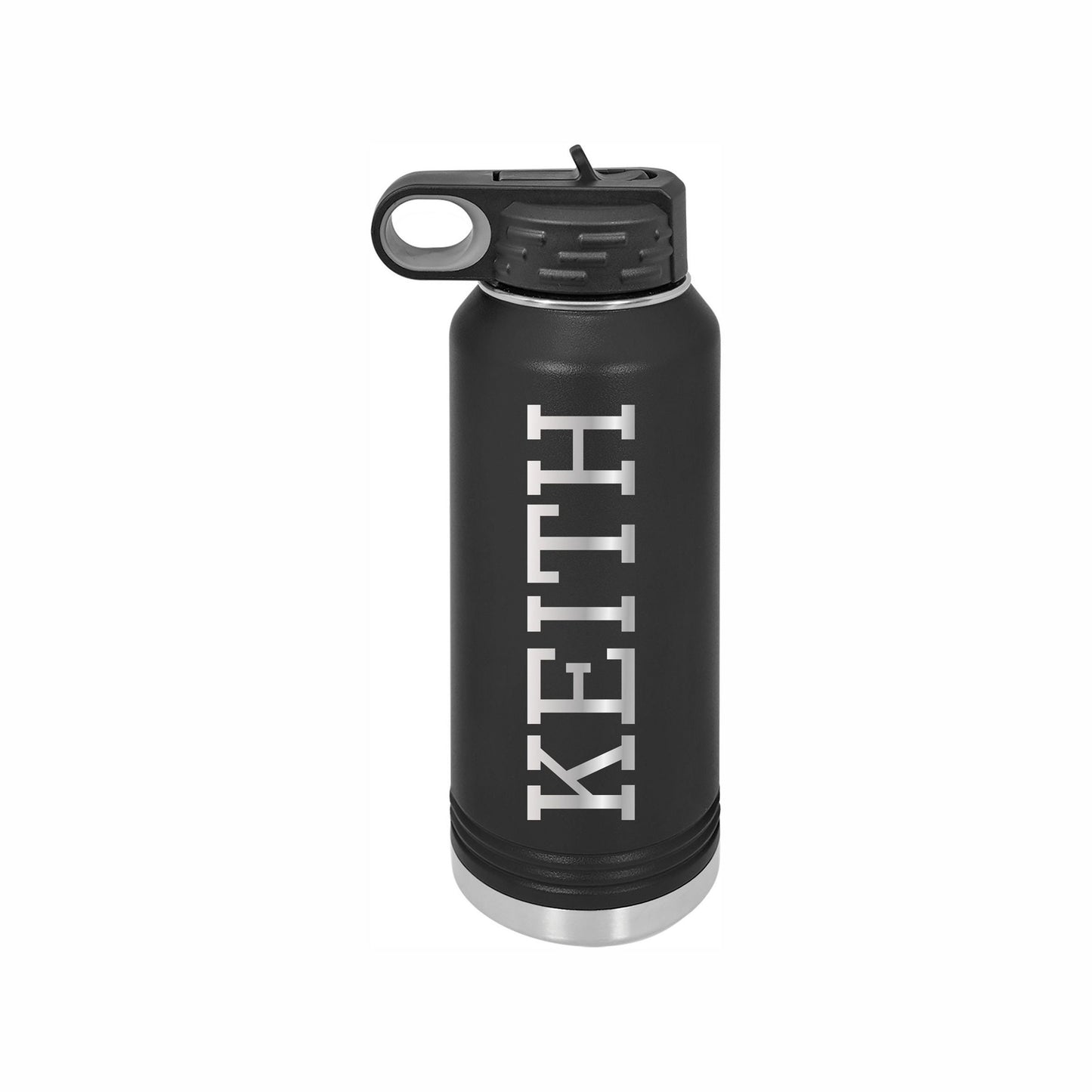 Custom Water Bottle - personalized engraved gift, family-made in Long Island